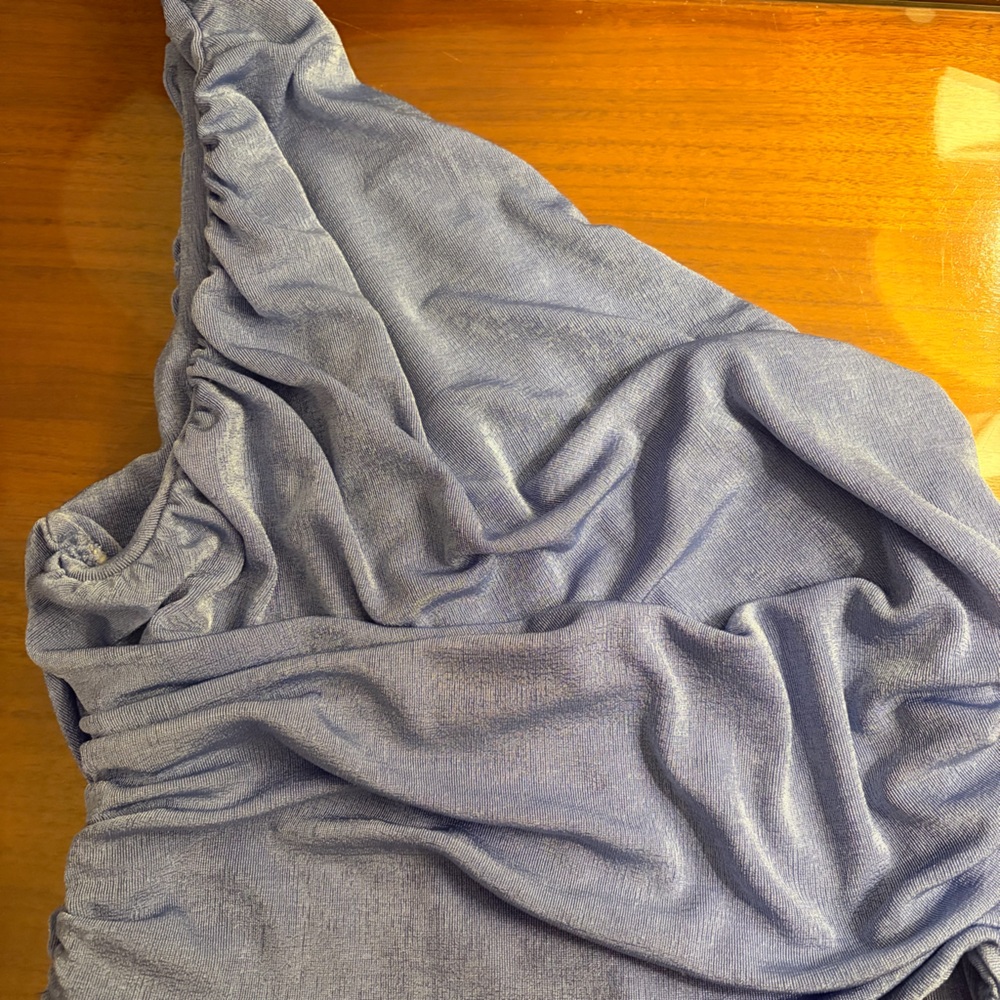 Soft Blue Draped Fabric
